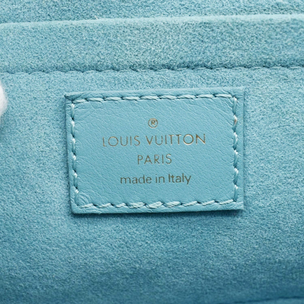 LOUIS VUITTON New Wave PM Leather Shoulder Bag Blue