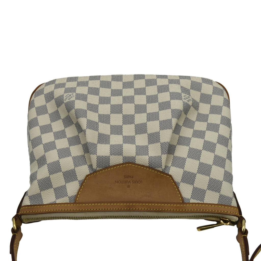 LOUIS VUITTON Siracusa PM Damier Azur Shoulder Bag White