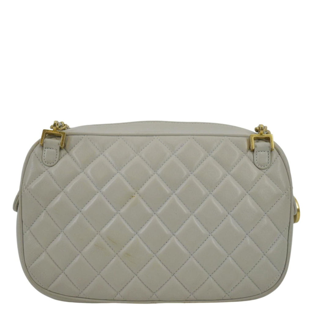 CHANEL Misia CC Chain Camera Lambskin Leather Shoulder Bag Gray