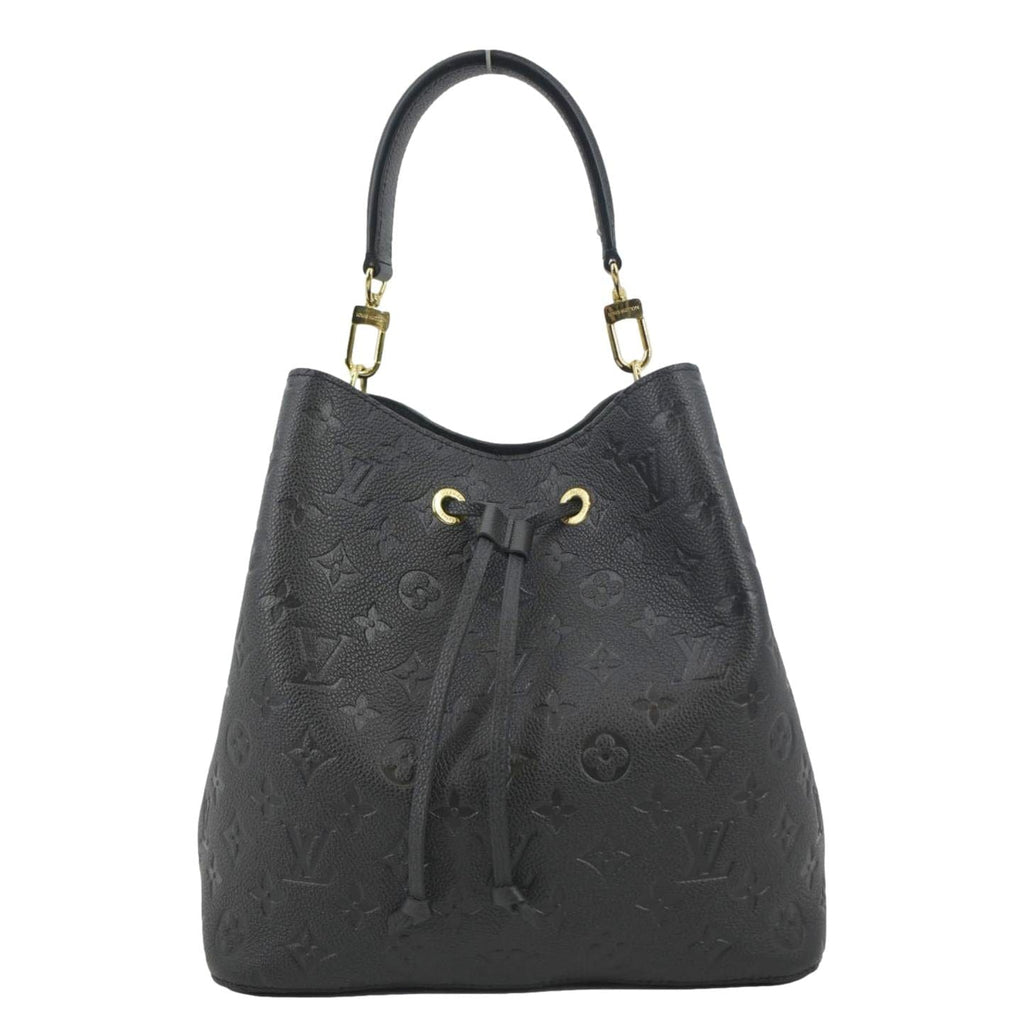 LOUIS VUITTON NeoNoe MM Monogram Empreinte Leather Shoulder Bag Black