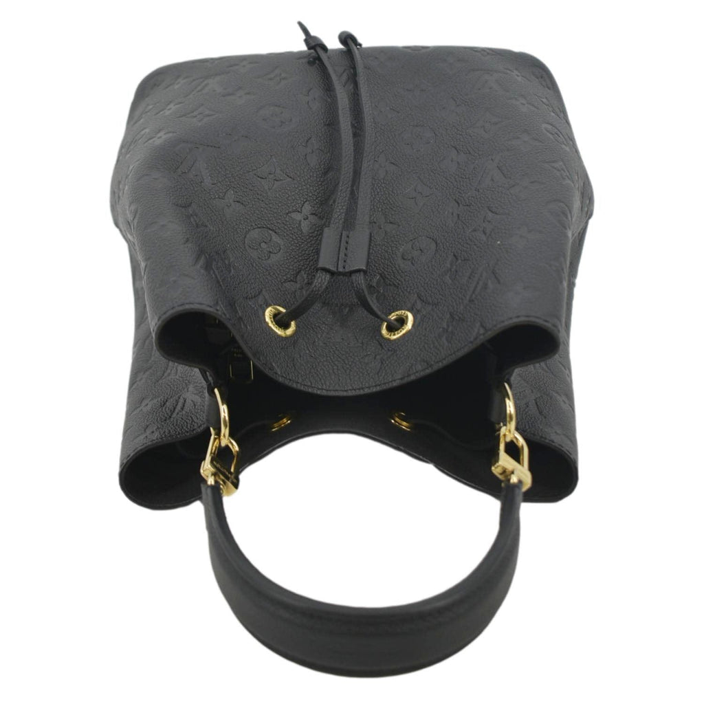 LOUIS VUITTON NeoNoe MM Monogram Empreinte Leather Shoulder Bag Black