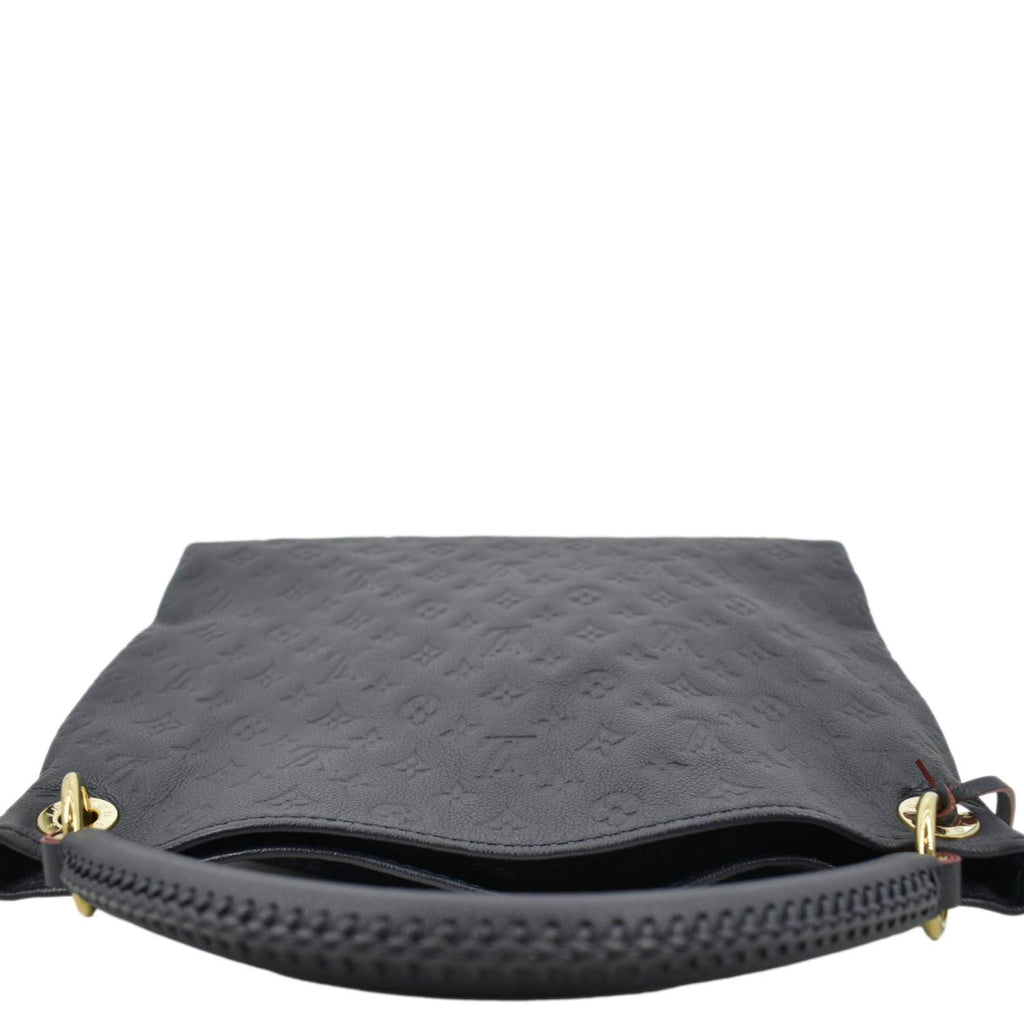 LOUIS VUITTON Artsy MM Empreinte Leather Shoulder Bag Navy Blue