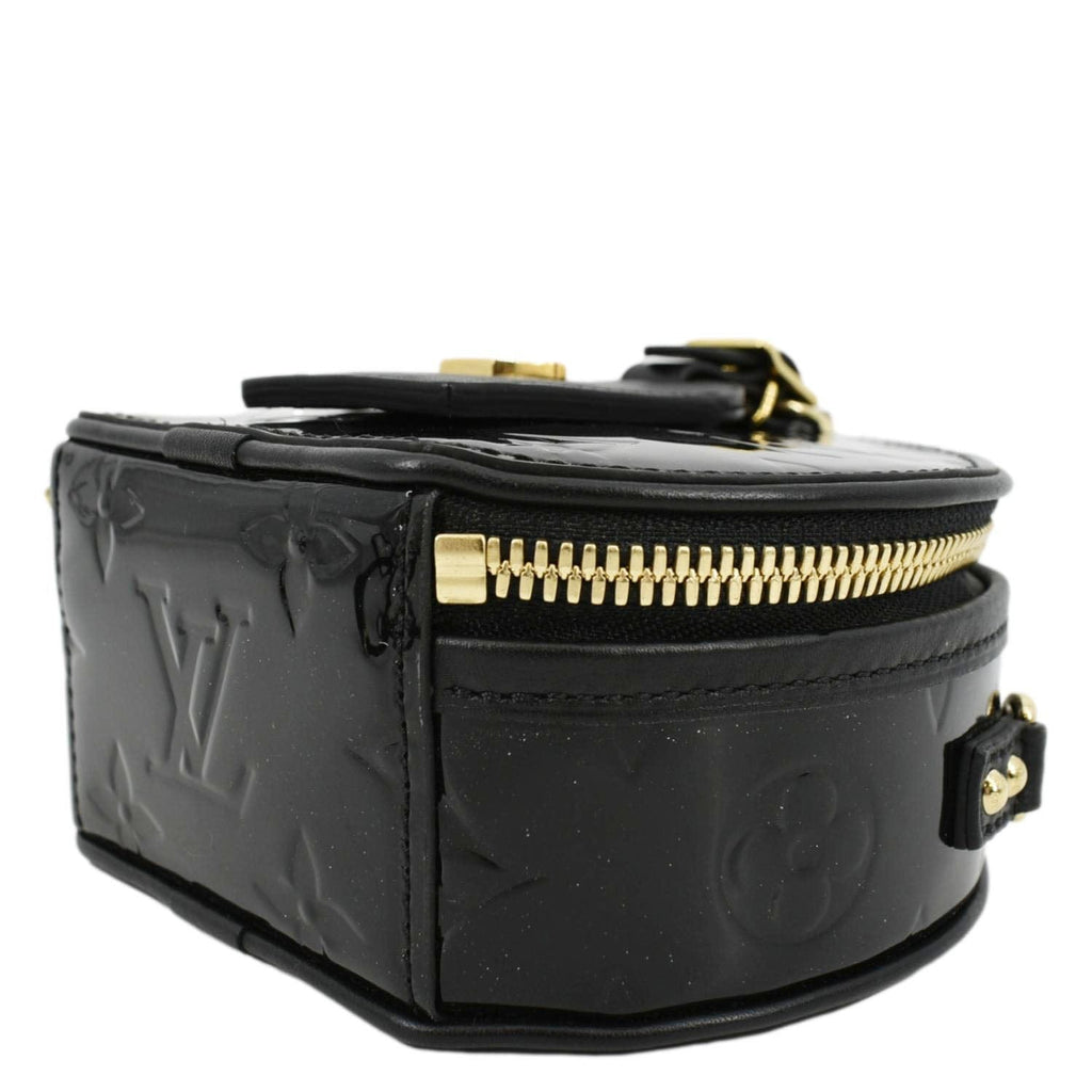 LOUIS VUITTON Boite Chapeau Souple Mini Monogram Vernis Shoulder Bag Black