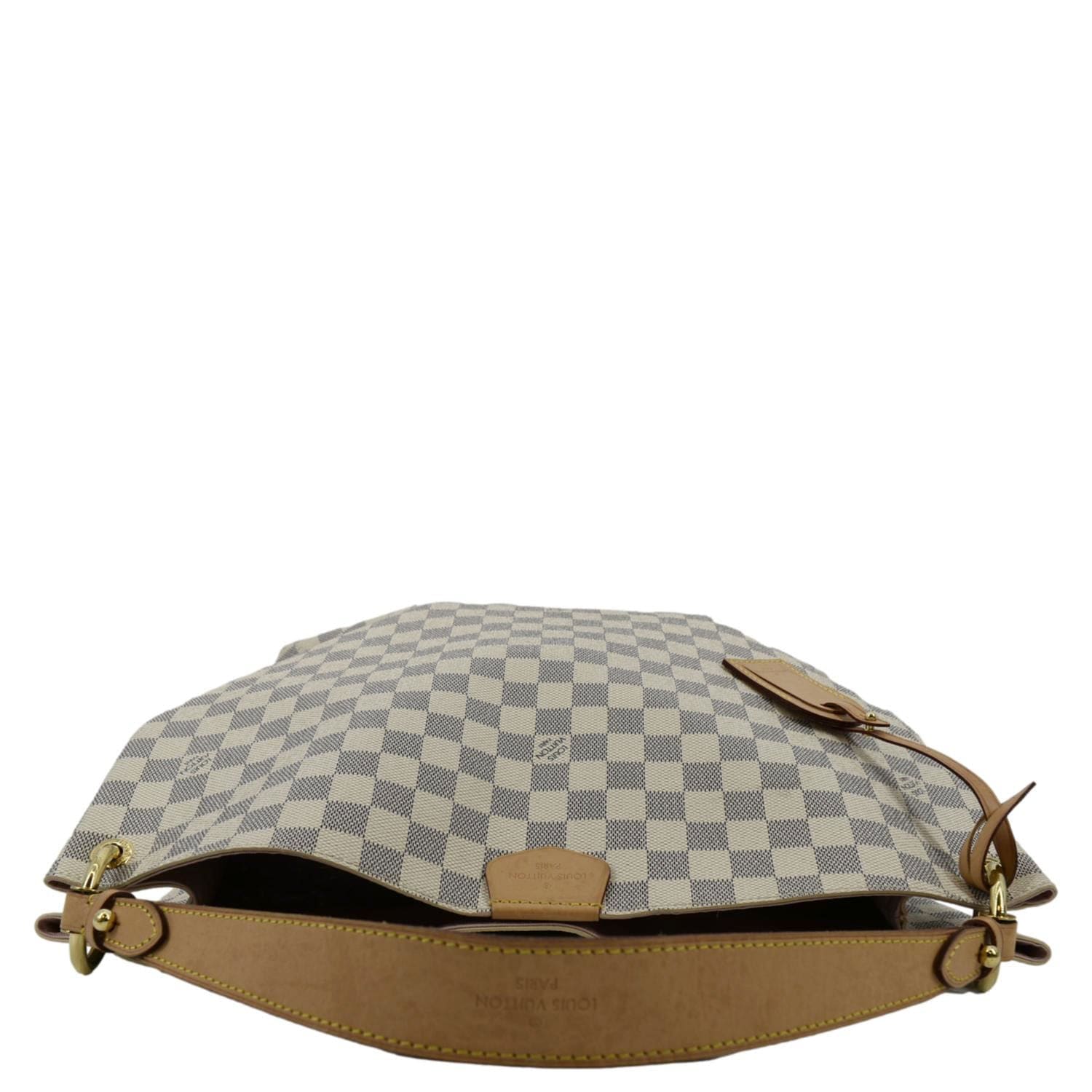 LOUIS VUITTON Graceful MM Damier Azur Shoulder Bag White