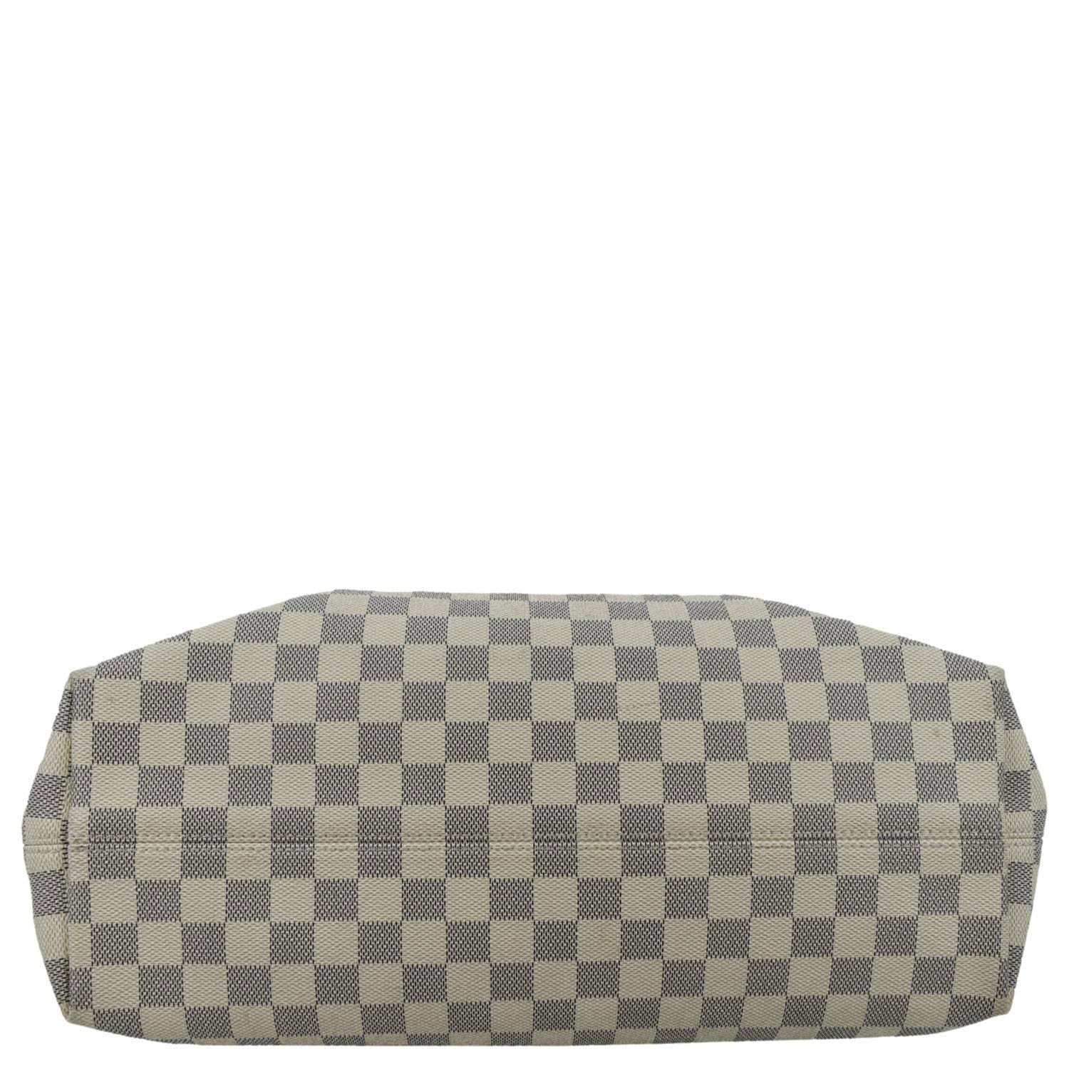 LOUIS VUITTON Graceful MM Damier Azur Shoulder Bag White