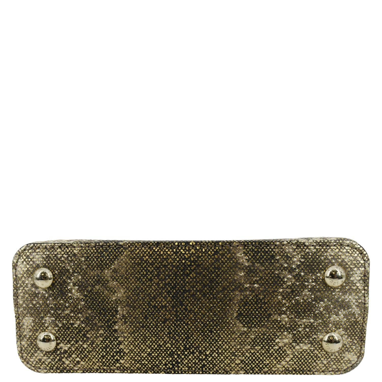 LOUIS VUITTON Capucines Mini Karung Skin Leather Shoulder Bag Full Moon