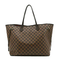 LOUIS VUITTON Neverfull GM Damier Ebene Tote Shoulder Bag Brown