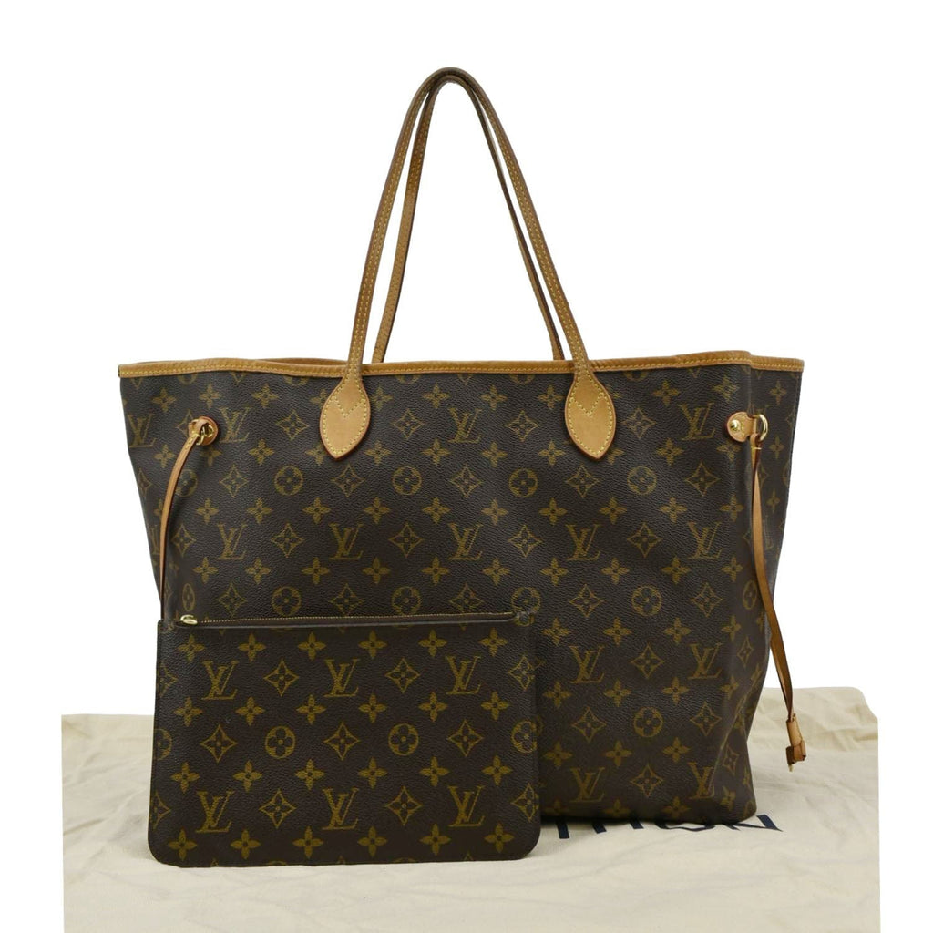 LOUIS VUITTON Neverfull GM Monogram Canvas Tote Bag Brown