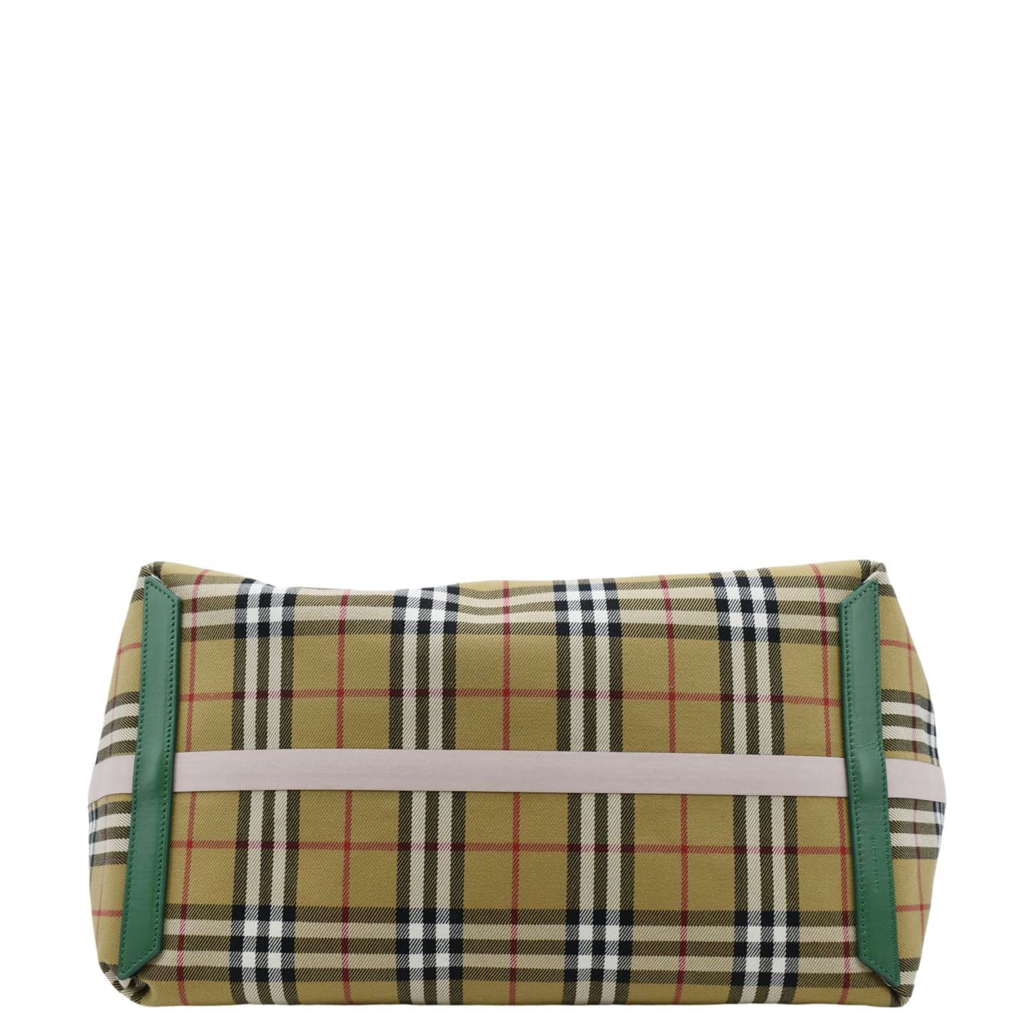 BURBERRY Giant Reversible Large Vintage Check Canvas Tote Bag Multicolor