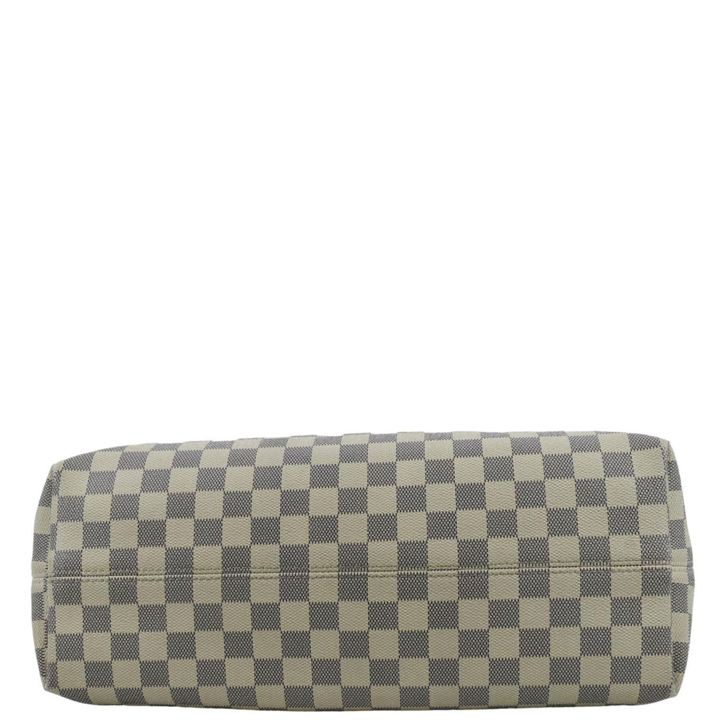 LOUIS VUITTON Graceful MM Damier Azur Shoulder Bag White