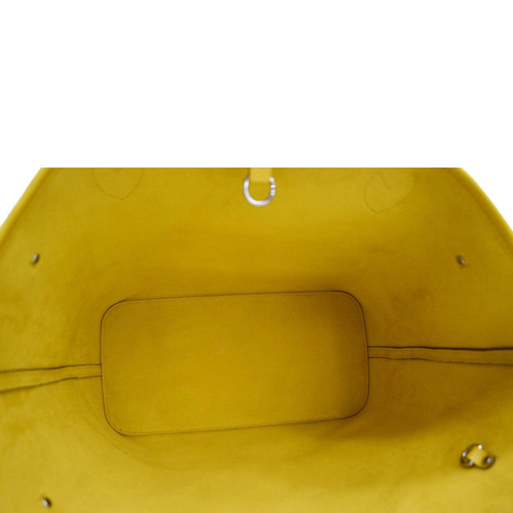 LOUIS VUITTON Neverfull MM Epi Leather Shoulder Bag Yellow