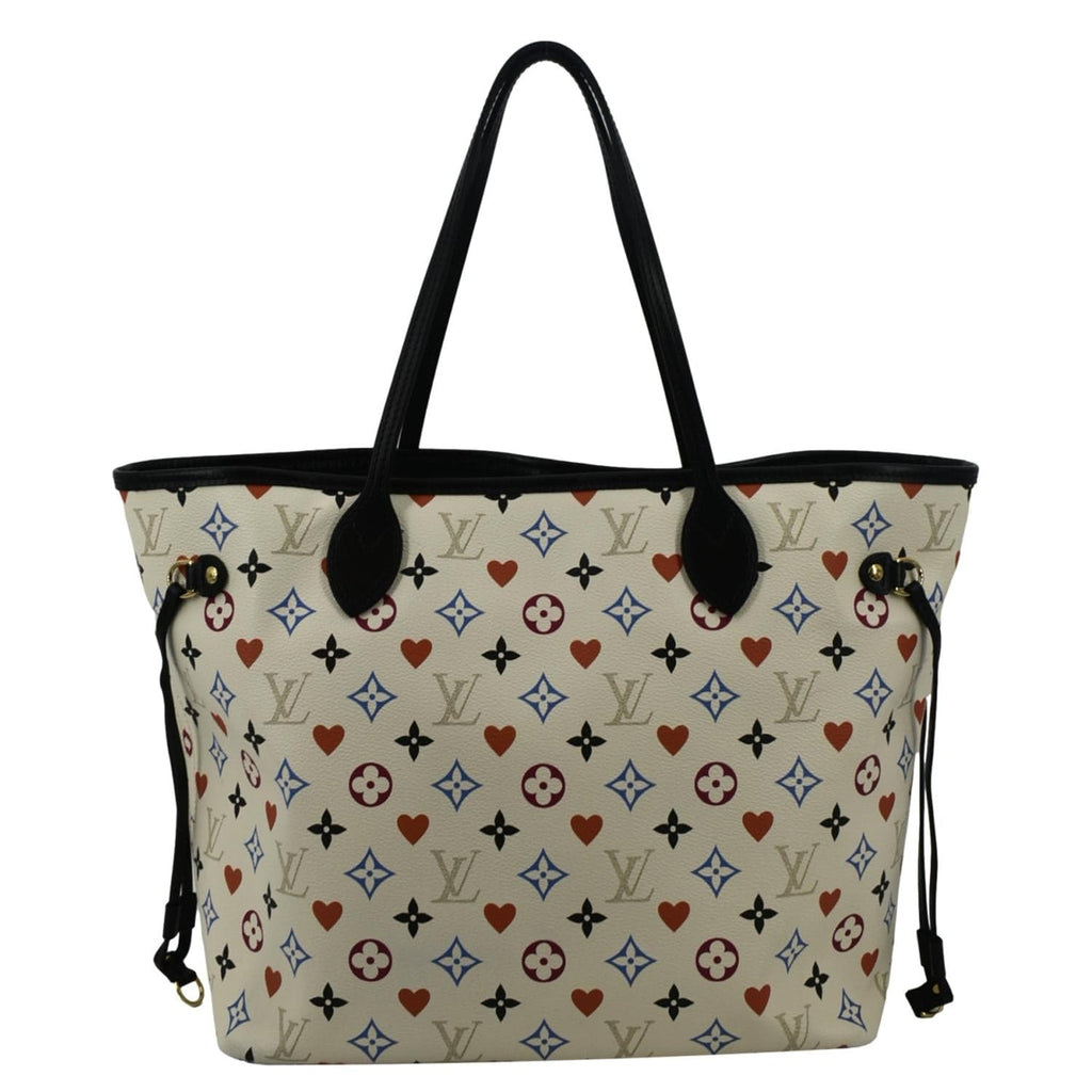 LOUIS VUITTON Game On Neverfull Monogram Canvas Shoulder Bag White