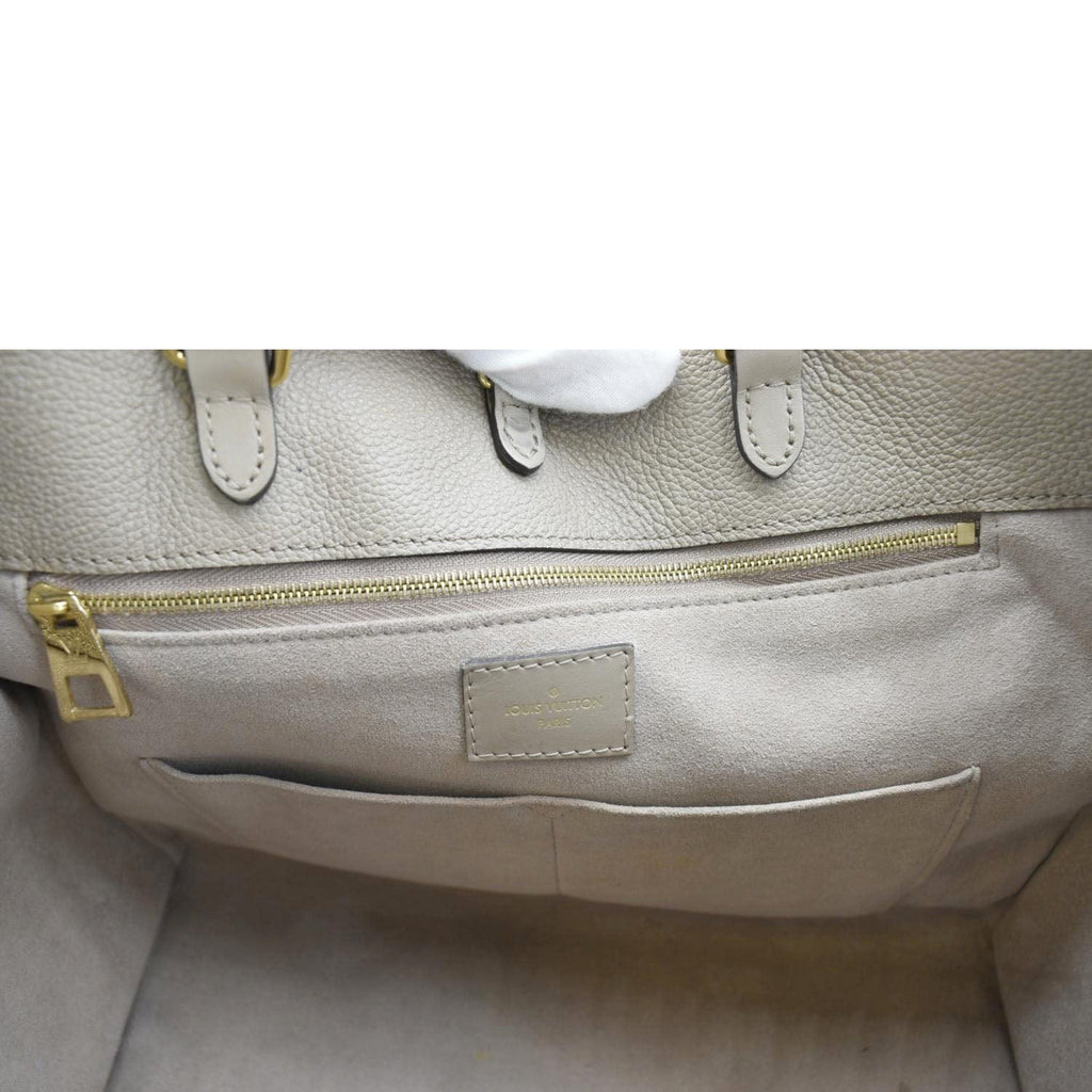 LOUIS VUITTON Onthego MM Monogram Empreinte Shoulder Bag Tourterelle