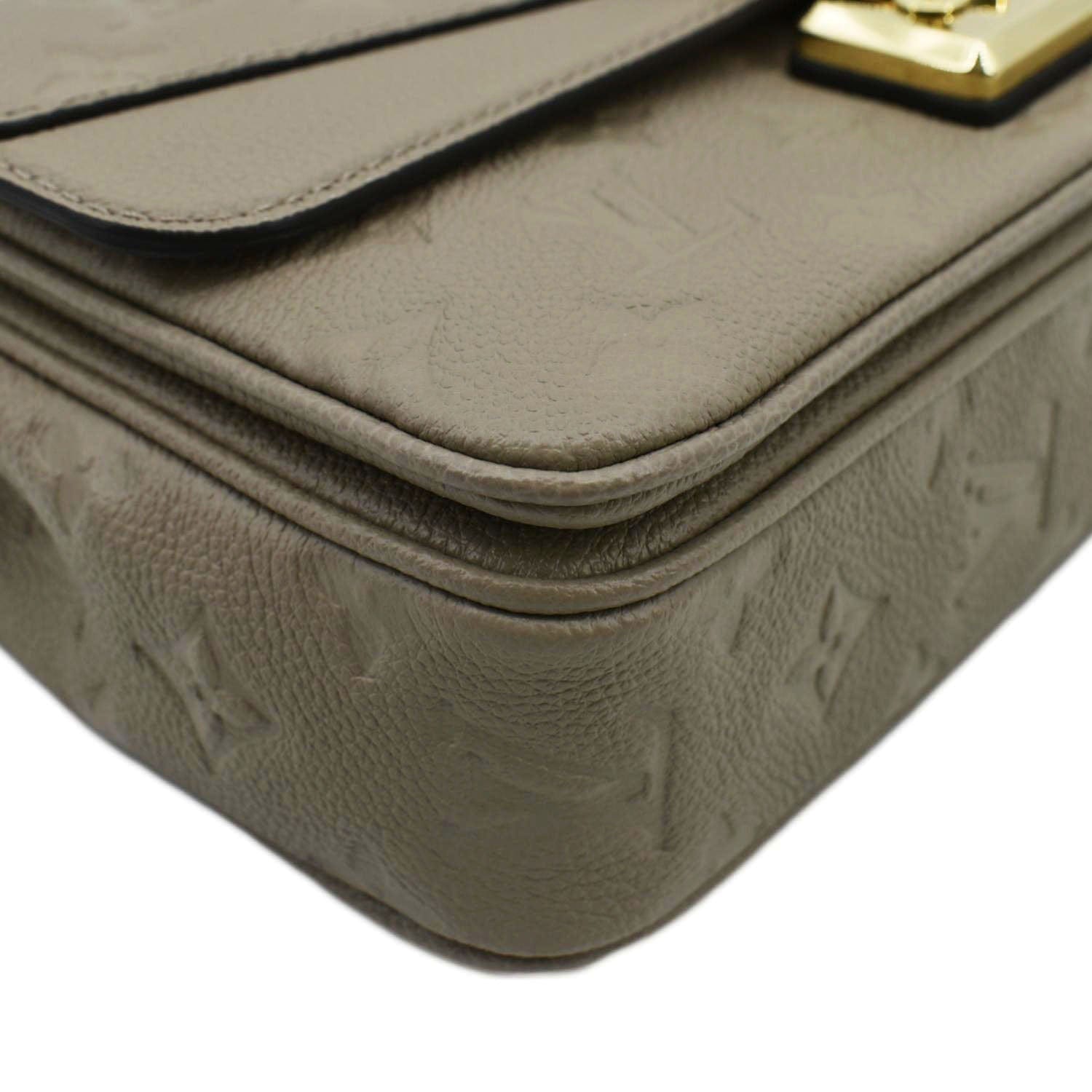 LOUIS VUITTON Marceau PM Monogram Empreinte Leather Shoulder Bag Turtledove