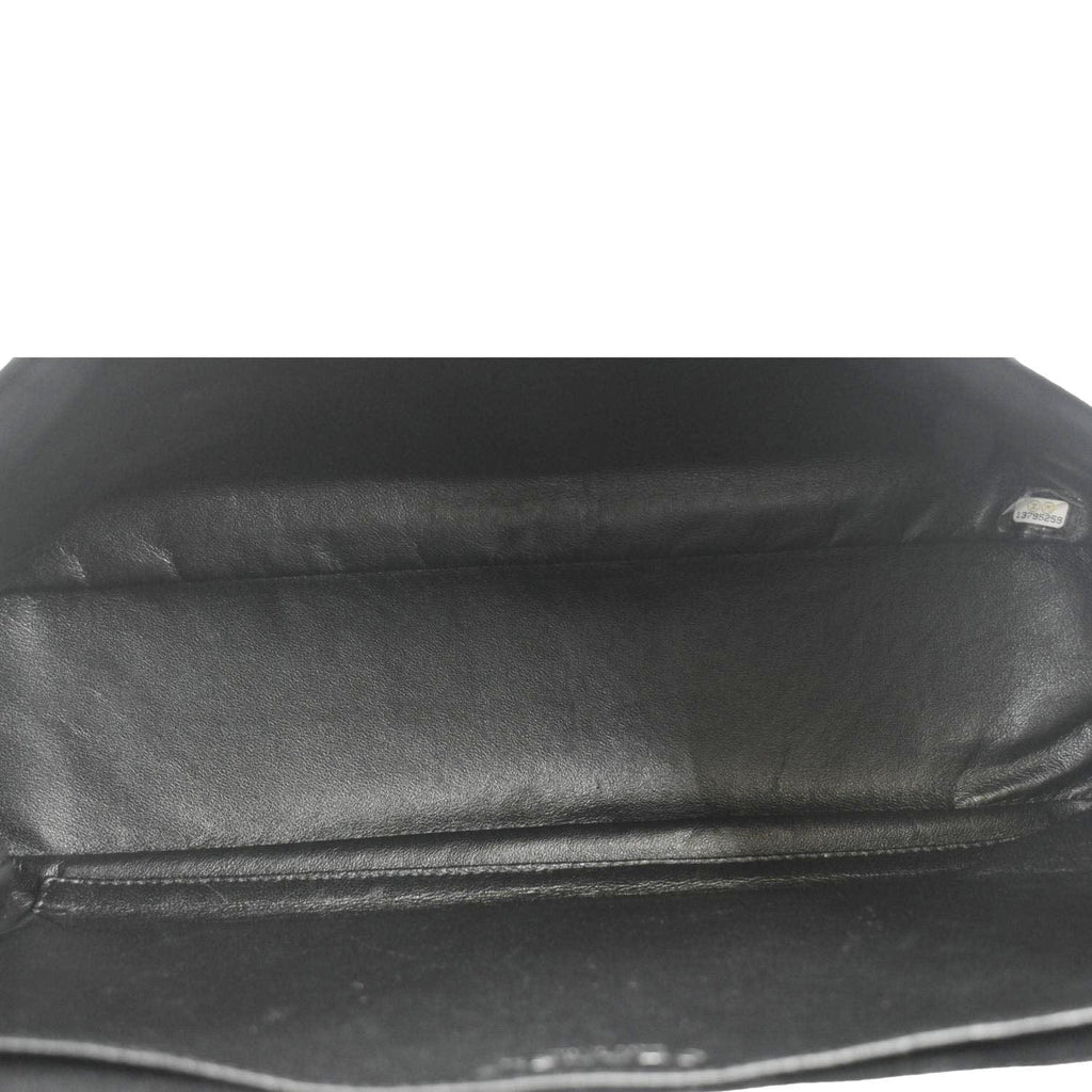 CHANEL Classic Maxi Single Flap Caviar Leather Shoulder Bag Black