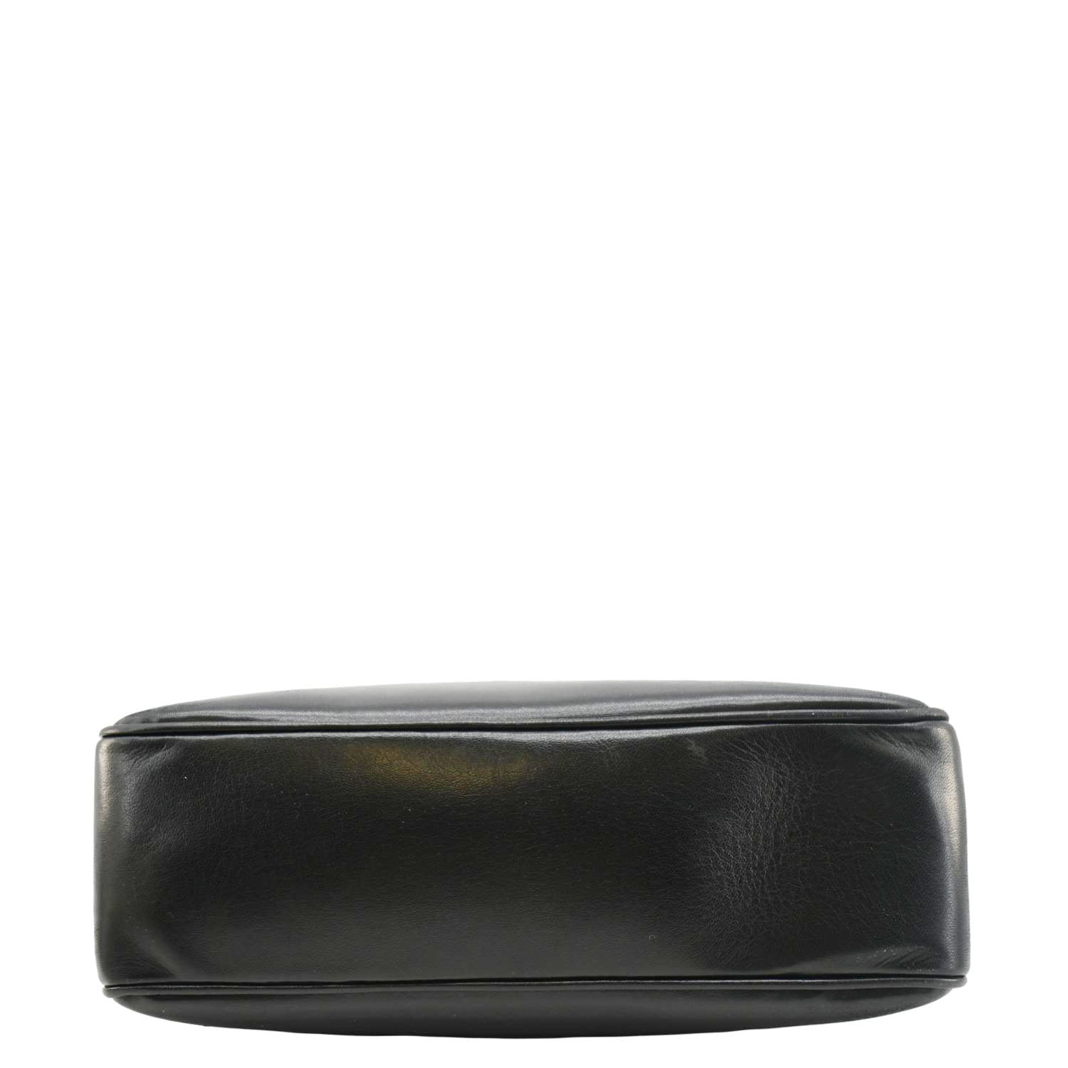 CHANEL Vintage CC Lambskin Leather Chain Shopping Tote Bag Bag Black