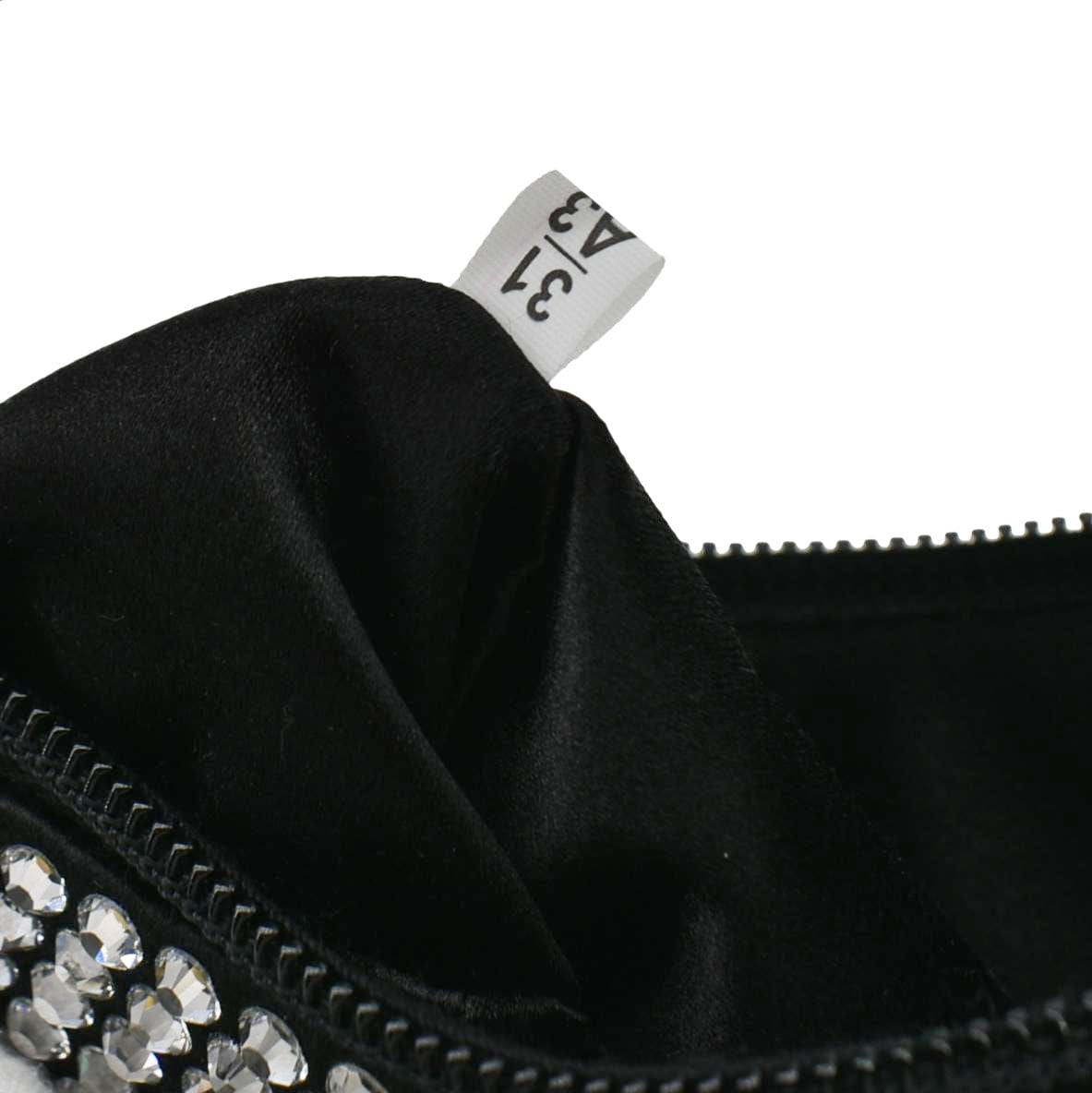 PRADA Mini Re-Edition 2000 Crystal Embellished Satin Tote Bag Black