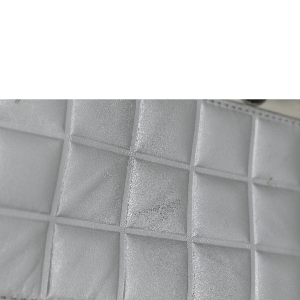 CHANEL Foil No.5 Canvas Chain Shopping Tote Bag White