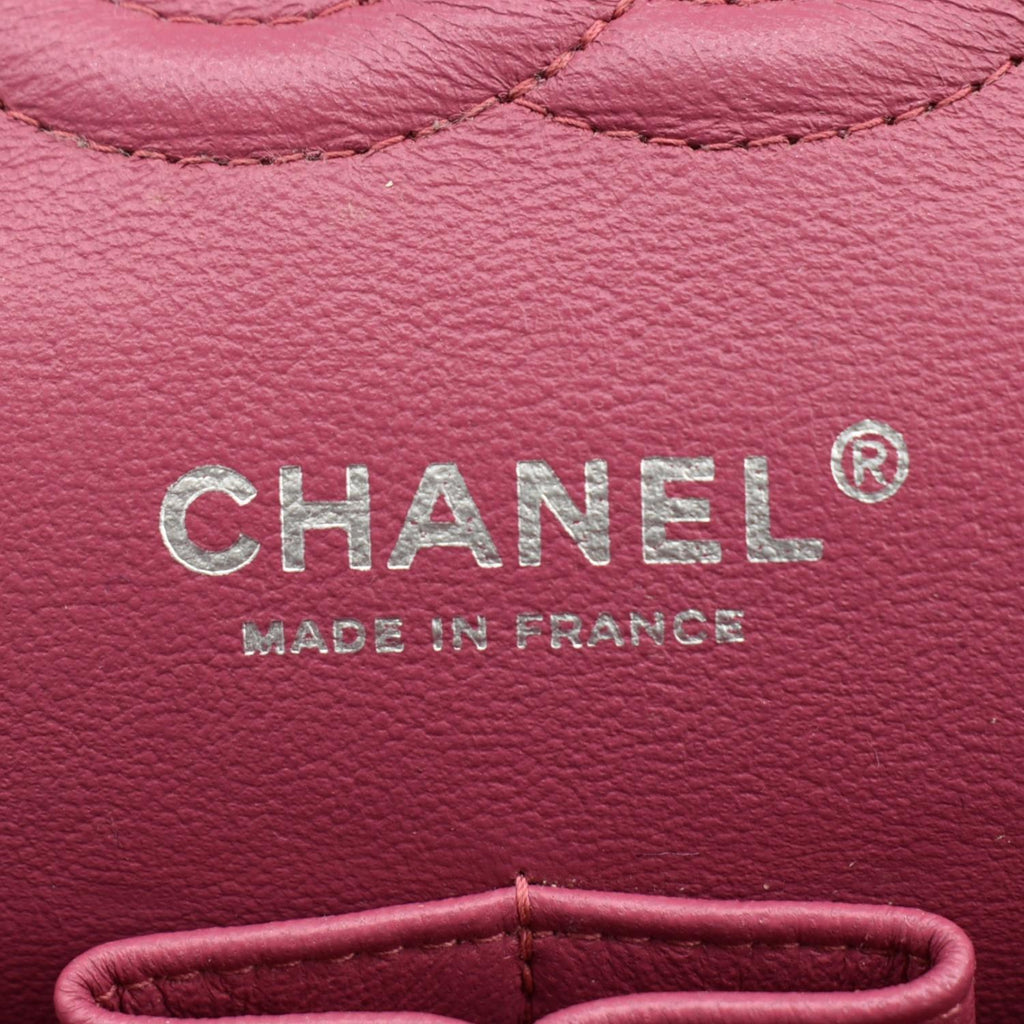 CHANEL Classic Double Flap Patent Leather Shoulder Bag Rose Pink