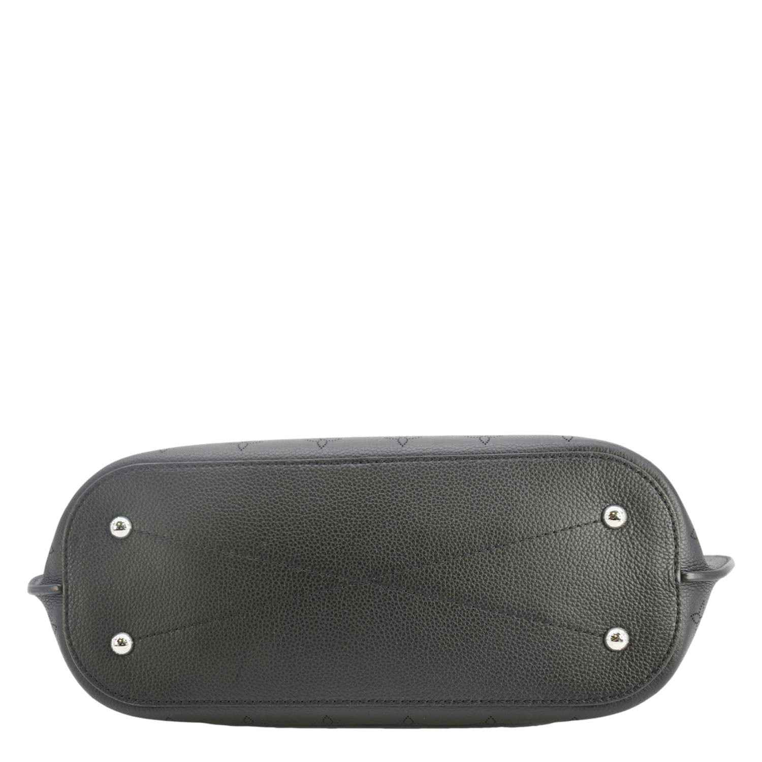 LOUIS VUITTON Girolata Monogram Mahina Leather Shoulder Bag Black