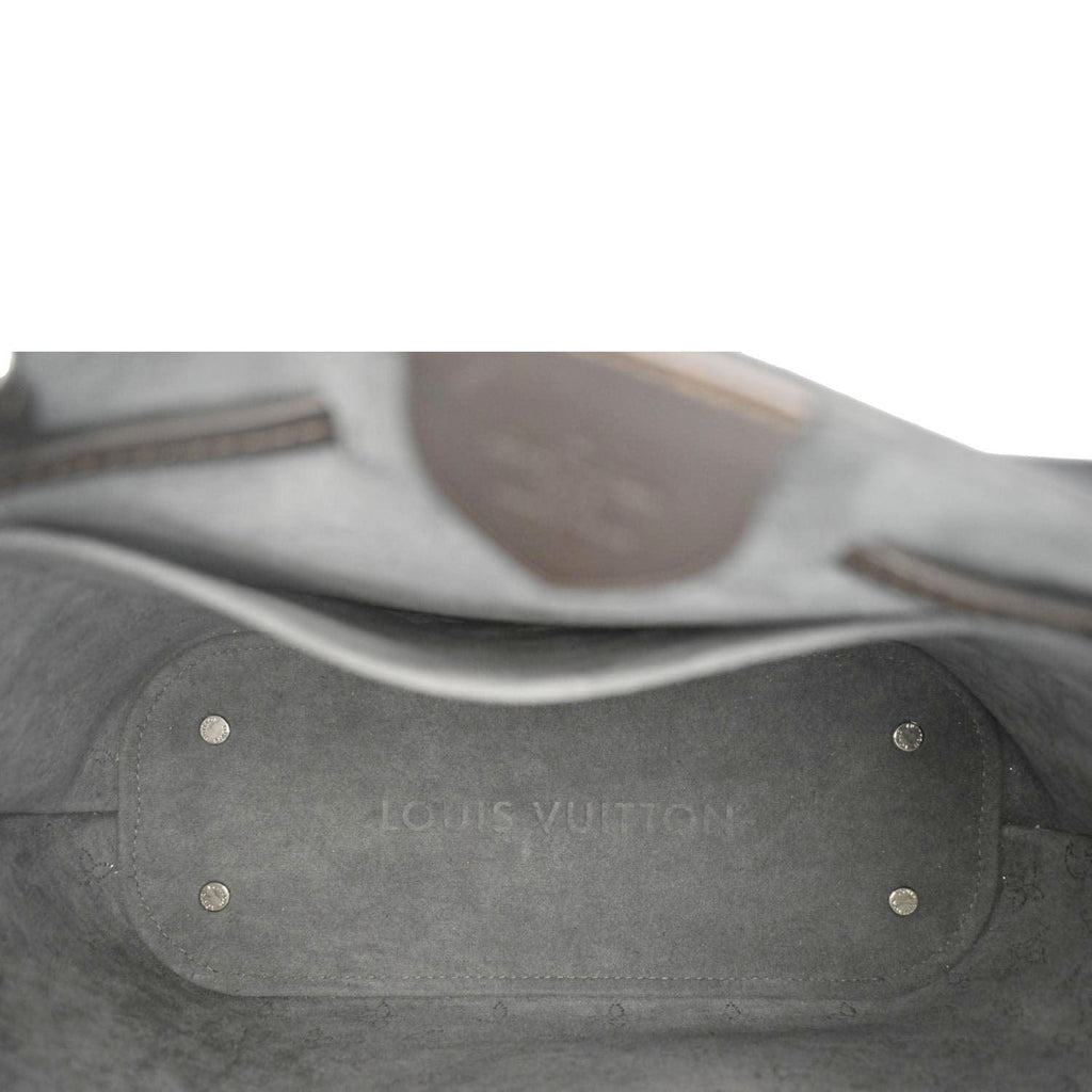 LOUIS VUITTON Girolata Monogram Mahina Leather Shoulder Bag Black