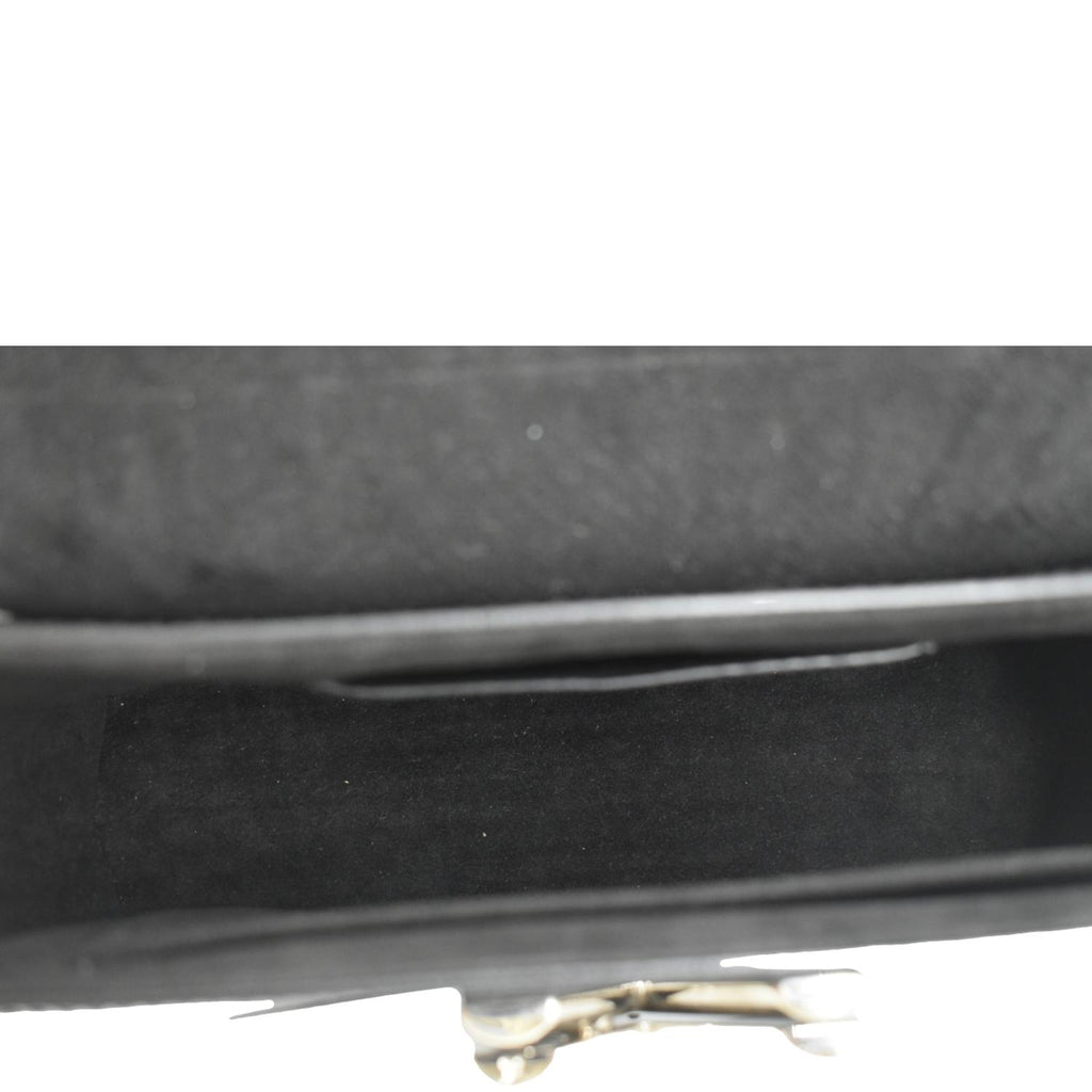 LOUIS VUITTON Twist Whipstitch MM Epi Leather Shoulder Bag Black
