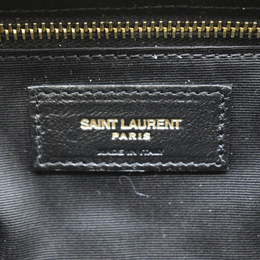 YVES SAINT LAURENT Jamie Suede Leather Shoulder Bag Cream