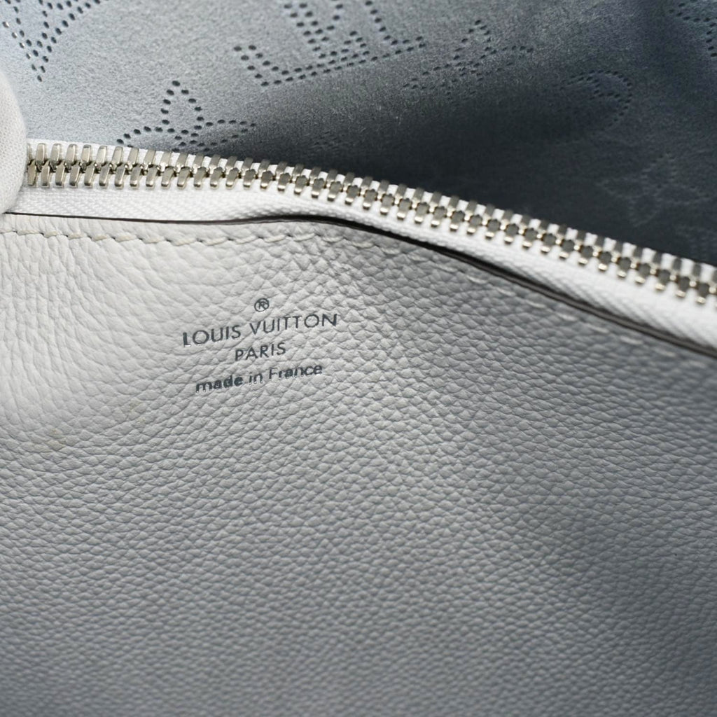 LOUIS VUITTON Muria Mahina Perforated Leather Shoulder Bag Light Blue