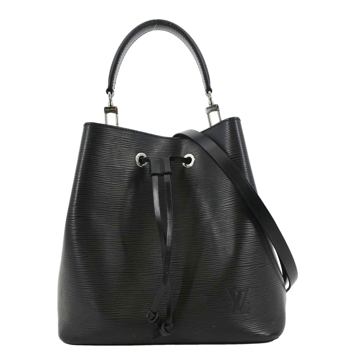 LOUIS VUITTON NeoNoe Epi Leather Shoulder Bag Black
