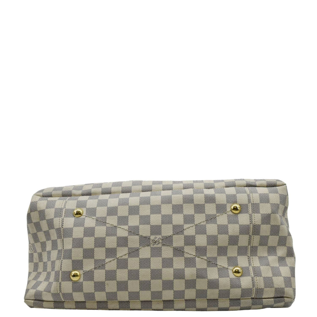 LOUIS VUITTON  Artsy MM Damier Azur Hobo Shoulder Bag White