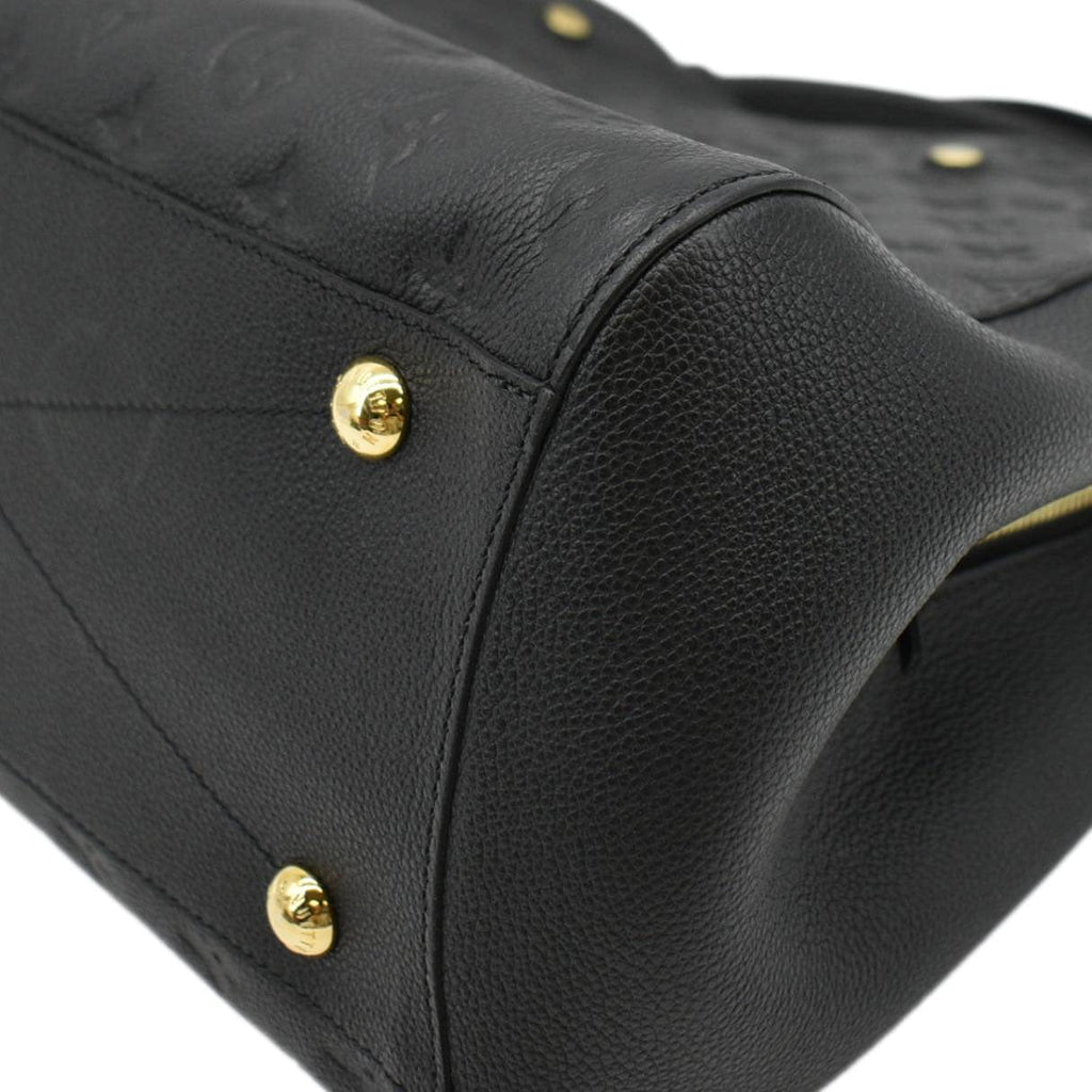 LOUIS VUITTON Montaigne MM Monogram Empreinte Shoulder Bag Black