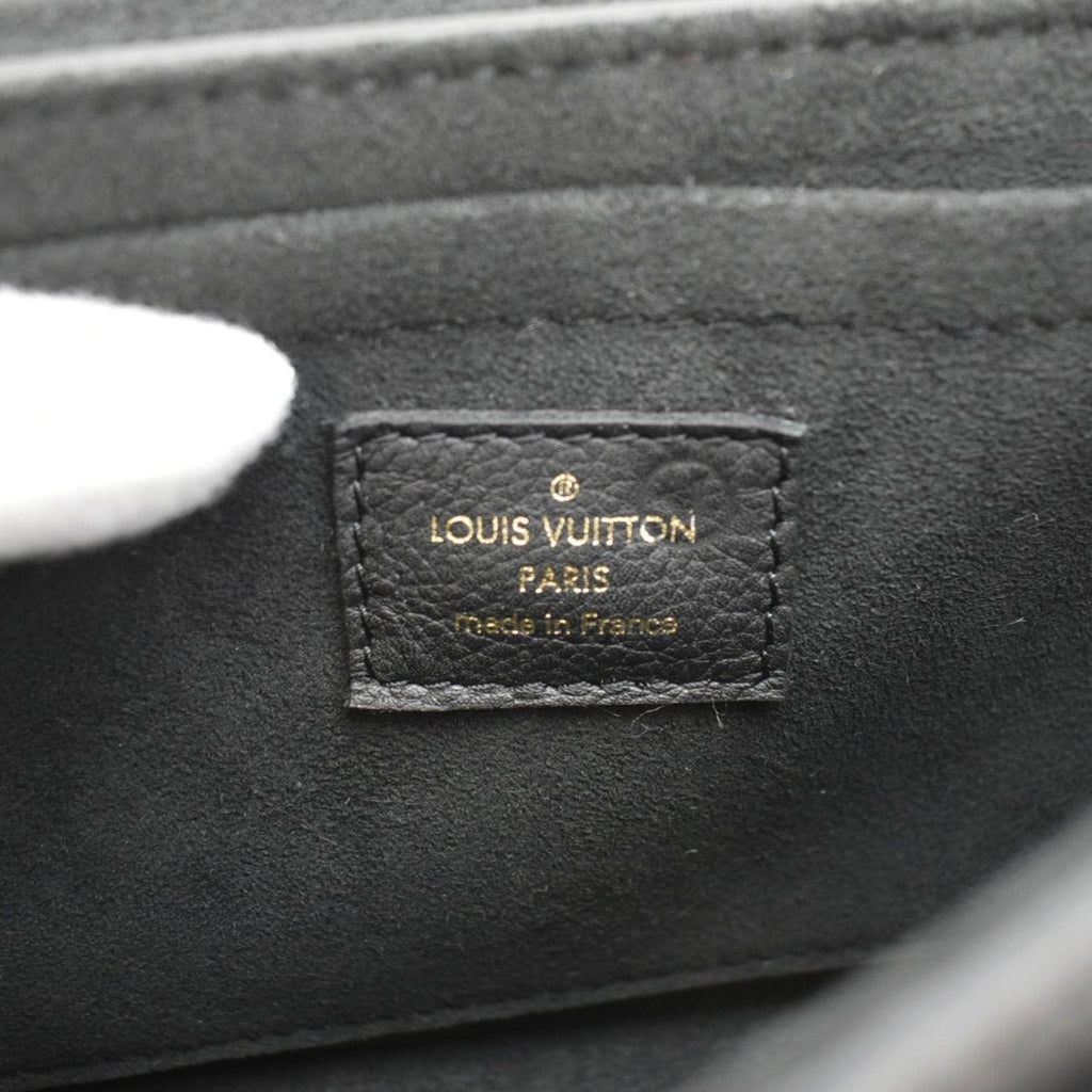 LOUIS VUITTON Lockme Tender Grained Calfskin Leather Shoulder Bag Black