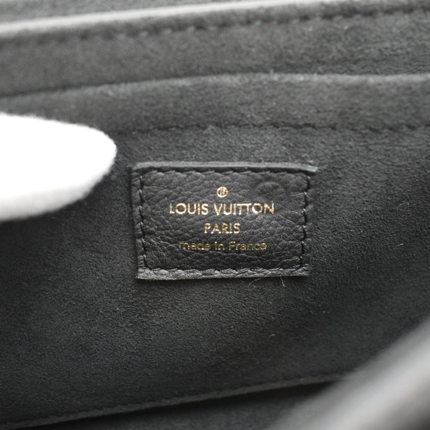 LOUIS VUITTON Lockme Tender Grained Calfskin Leather Shoulder Bag Black