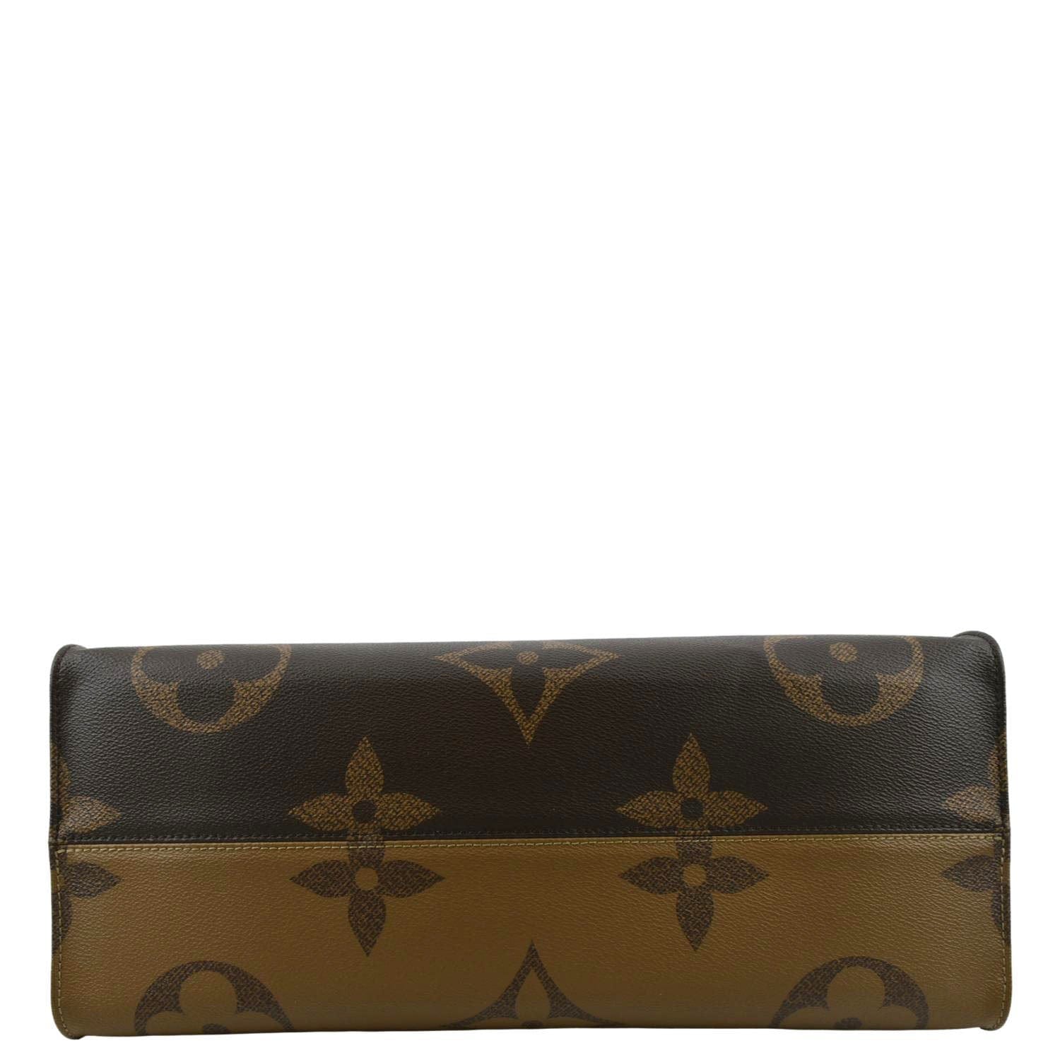 LOUIS VUITTON Onthego GM Giant Monogram Canvas Tote Shoulder Bag Brown