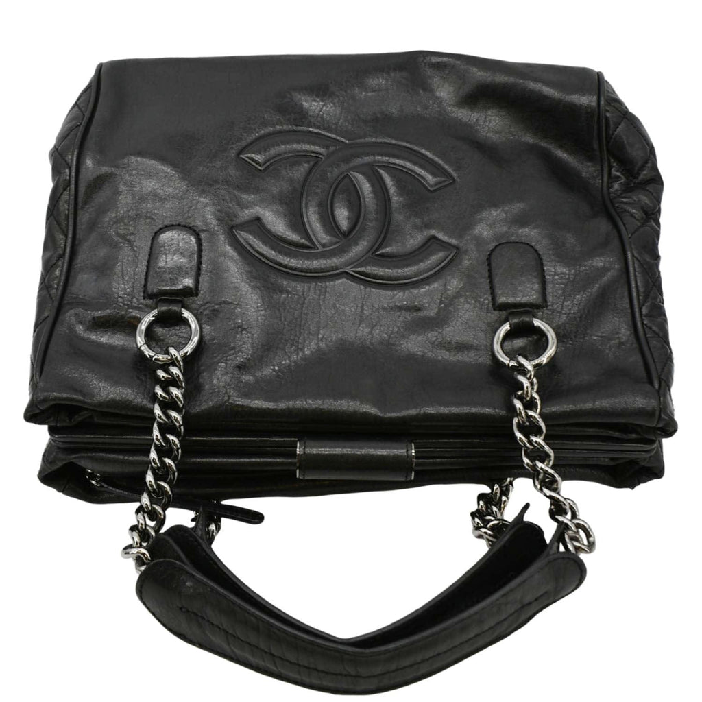 CHANEL Perfect Day Large Leather Tote Bag Black