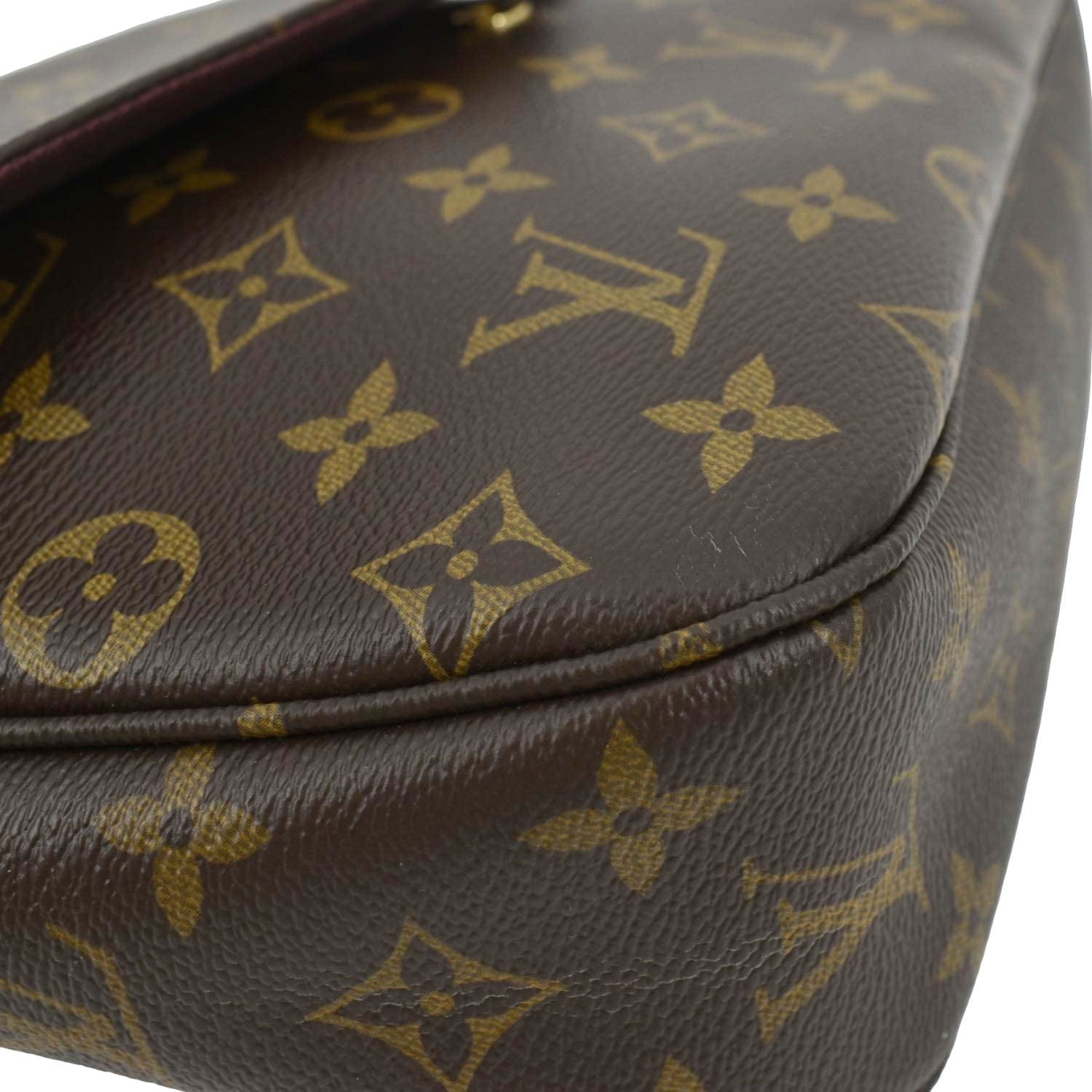 LOUIS VUITTON Mabillon Monogram Canvas Shoulder Crossbody Bag Brown