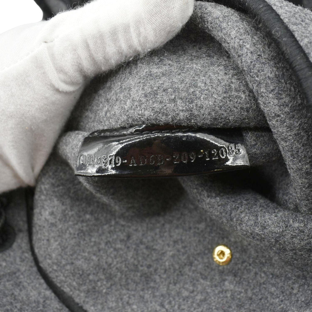 FENDI Sunshine Flannel Wool Shoulder Bag Grey