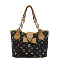 LOUIS VUITTON Annie MM Multicolor Monogram Canvas Shoulder Bag Black