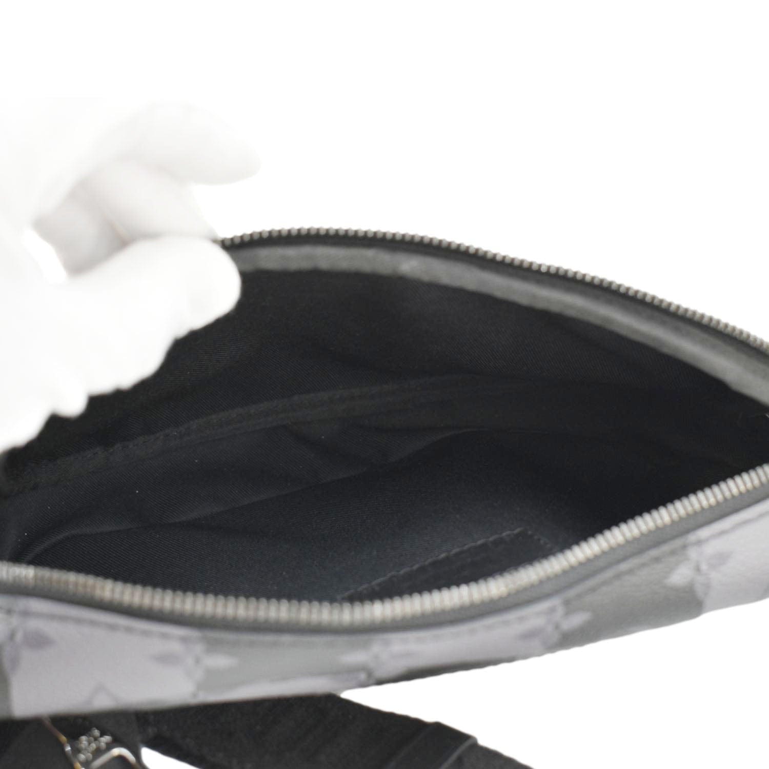 LOUIS VUITTON Modular Sling Monogram Eclipse Shoulder Bag Black