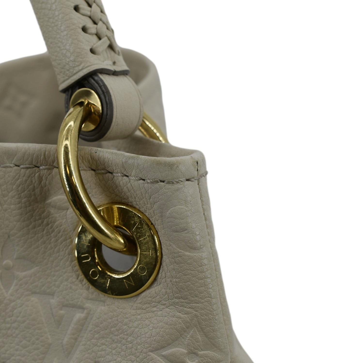 LOUIS VUITTON Artsy MM Empreinte Leather Shoulder Bag Cream