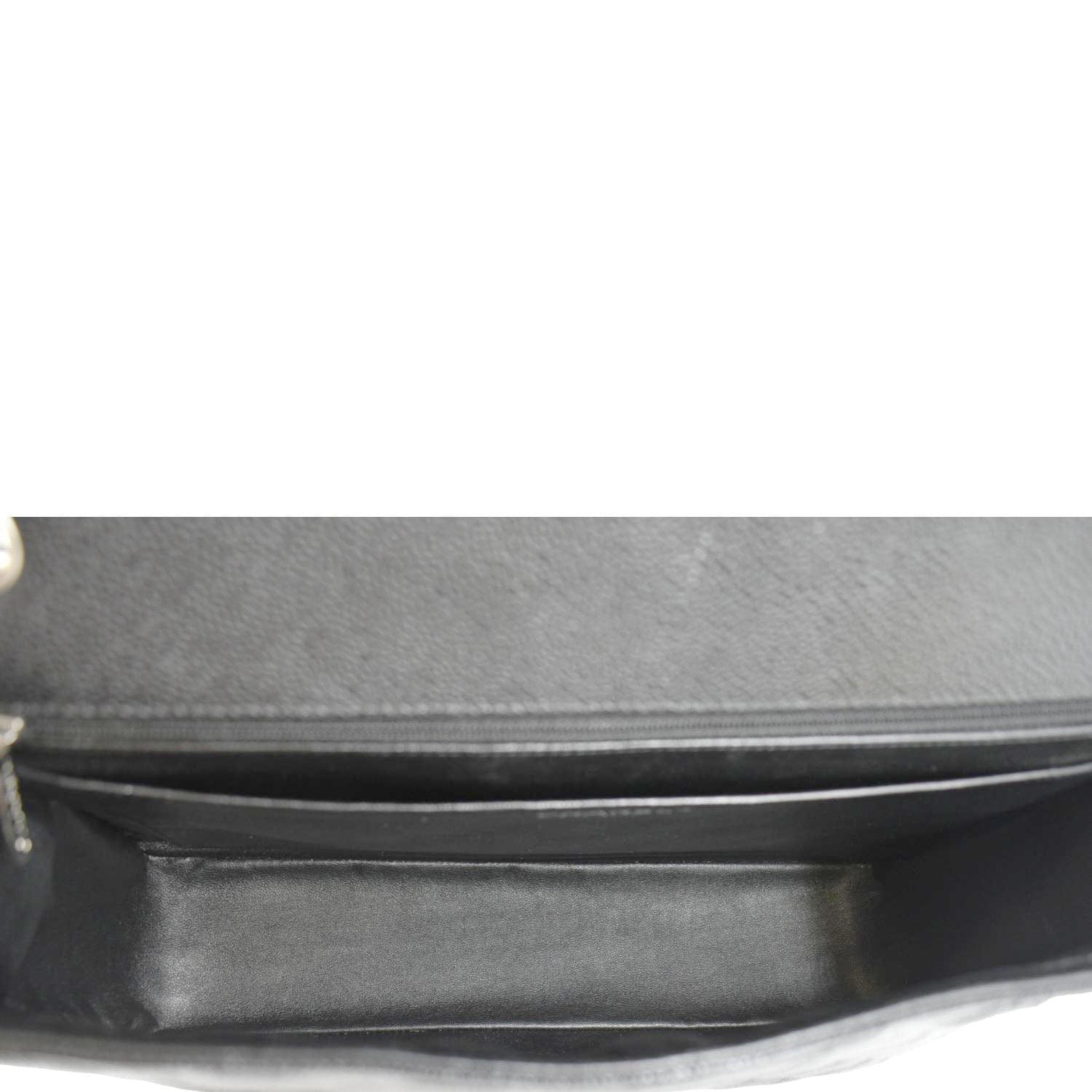 CHANEL Classic Maxi Single Flap Caviar Leather Shoulder Bag Black