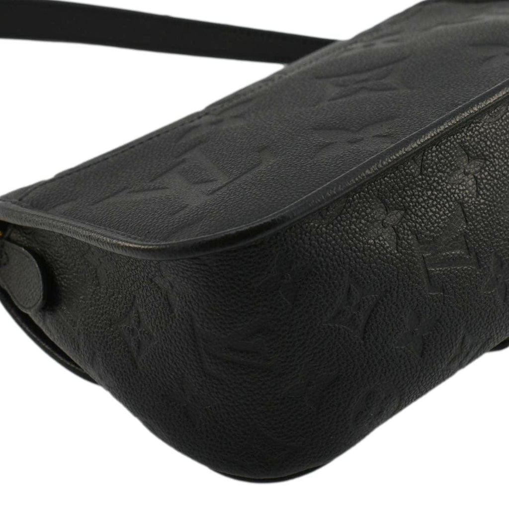 LOUIS VUITTON Diane Empreinte Leather Shoulder Bag Black