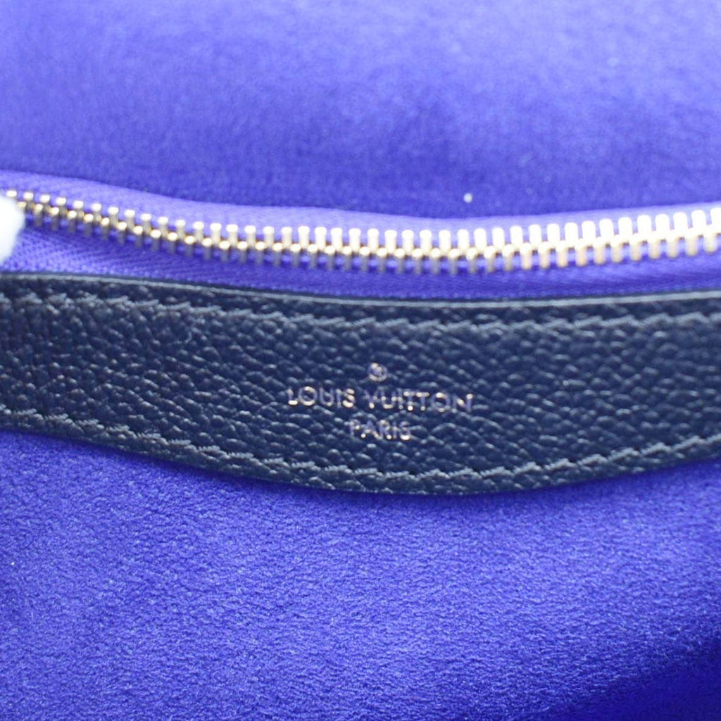 LOUIS VUITTON Diane Empreinte Leather Shoulder Bag Black