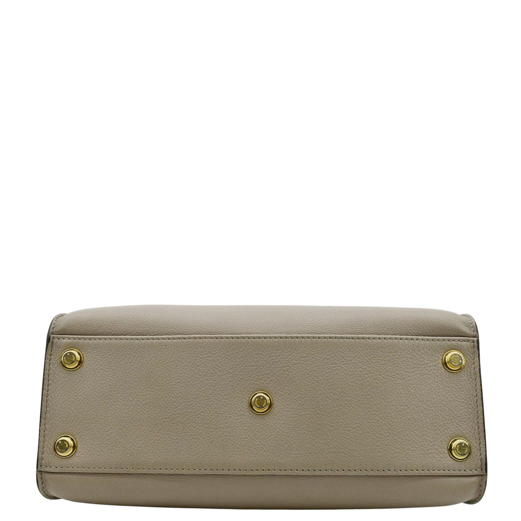 LOUIS VUITTON On My Side MM Leather Shoulder Bag Cream