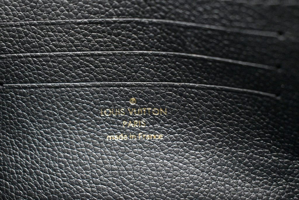 LOUIS VUITTON Ivy Empreinte Leather Wallet On Chain Shoulder Bag Black