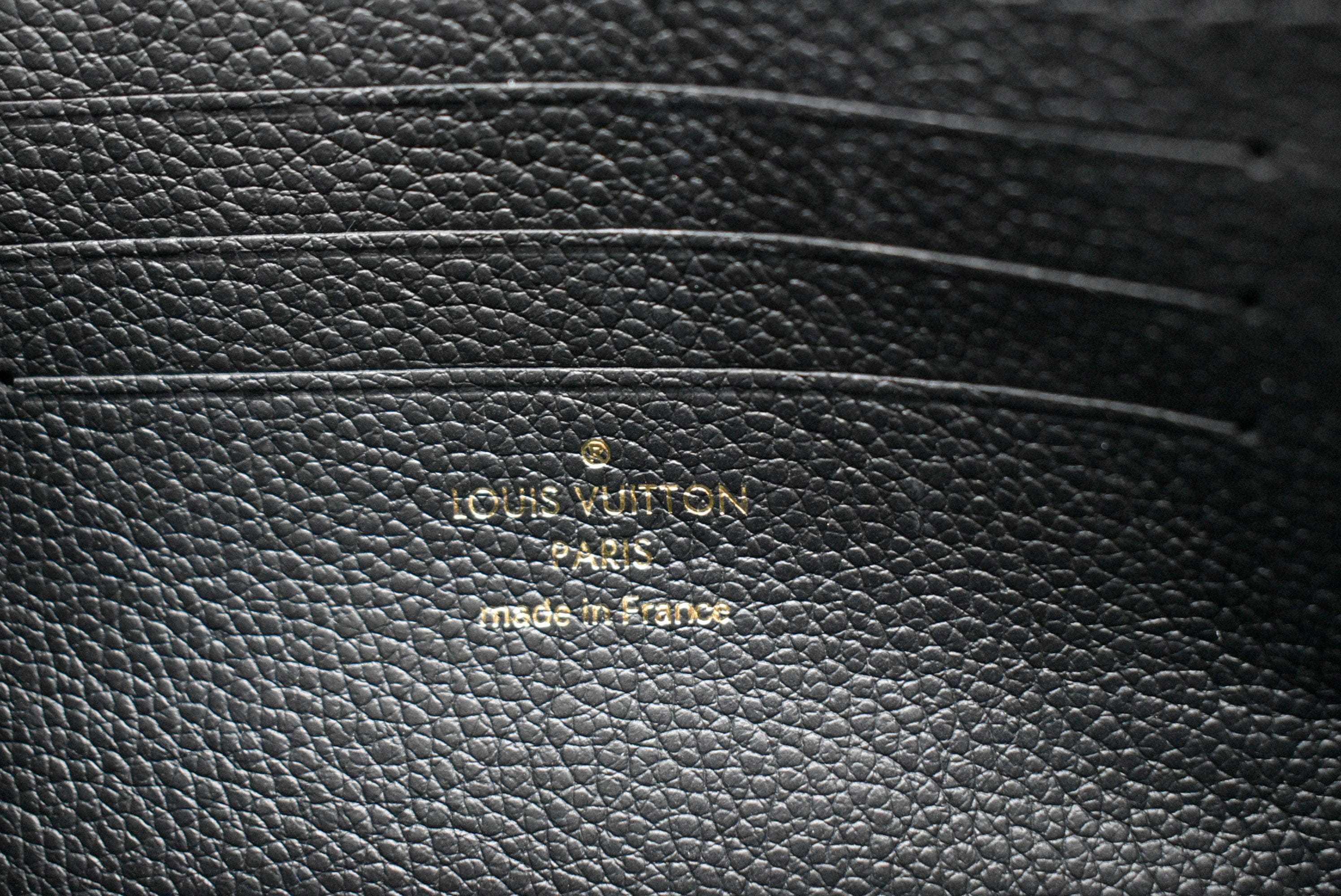 LOUIS VUITTON Ivy Empreinte Leather Wallet On Chain Shoulder Bag Black
