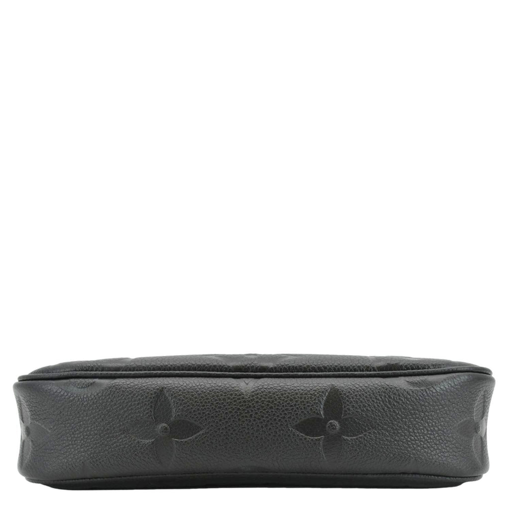 LOUIS VUITTON Ivy Empreinte Leather Wallet On Chain Shoulder Bag Black