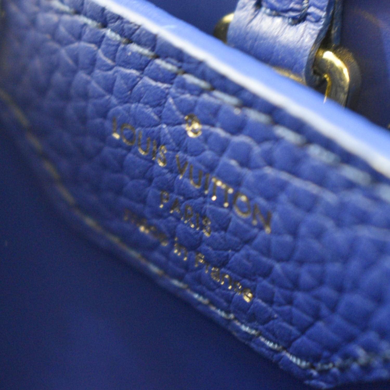 LOUIS VUITTON Capucines Taurillon Leather Shoulder Bag Blue