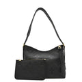 LOUIS VUITTON Carryall PM  Monogram Empreinte Leather Shoulder Bag Black