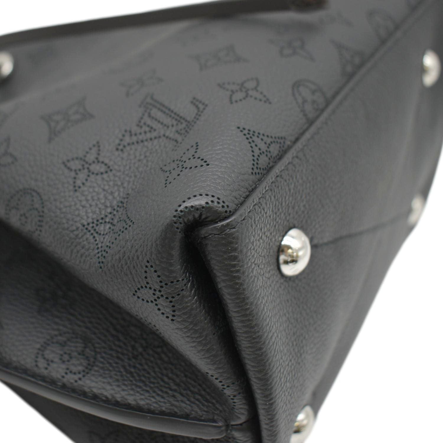 LOUIS VUITTON Muria Mahina Perforated Leather Shoulder Bag Black
